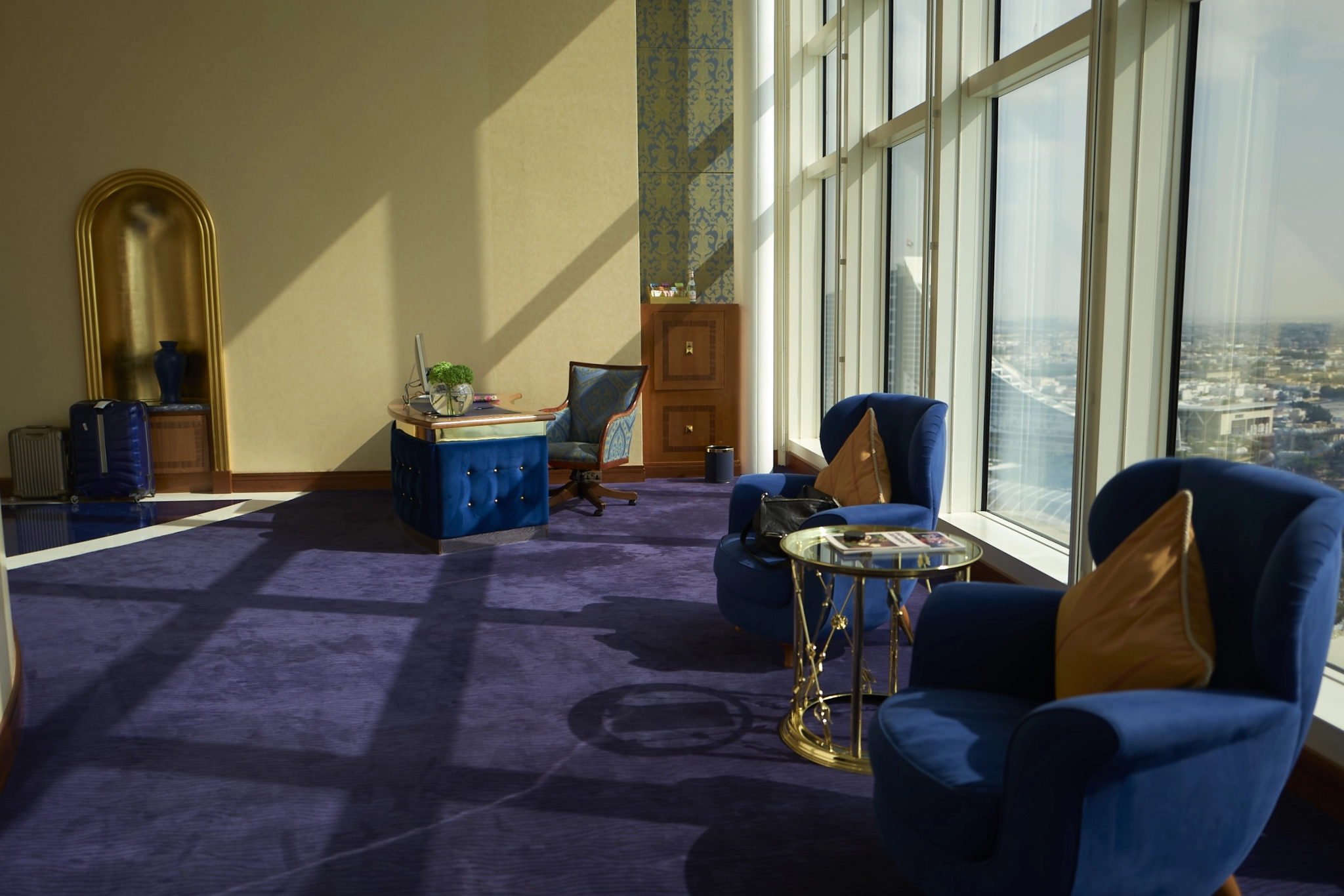 A living room space in a room of Burj Al Arab