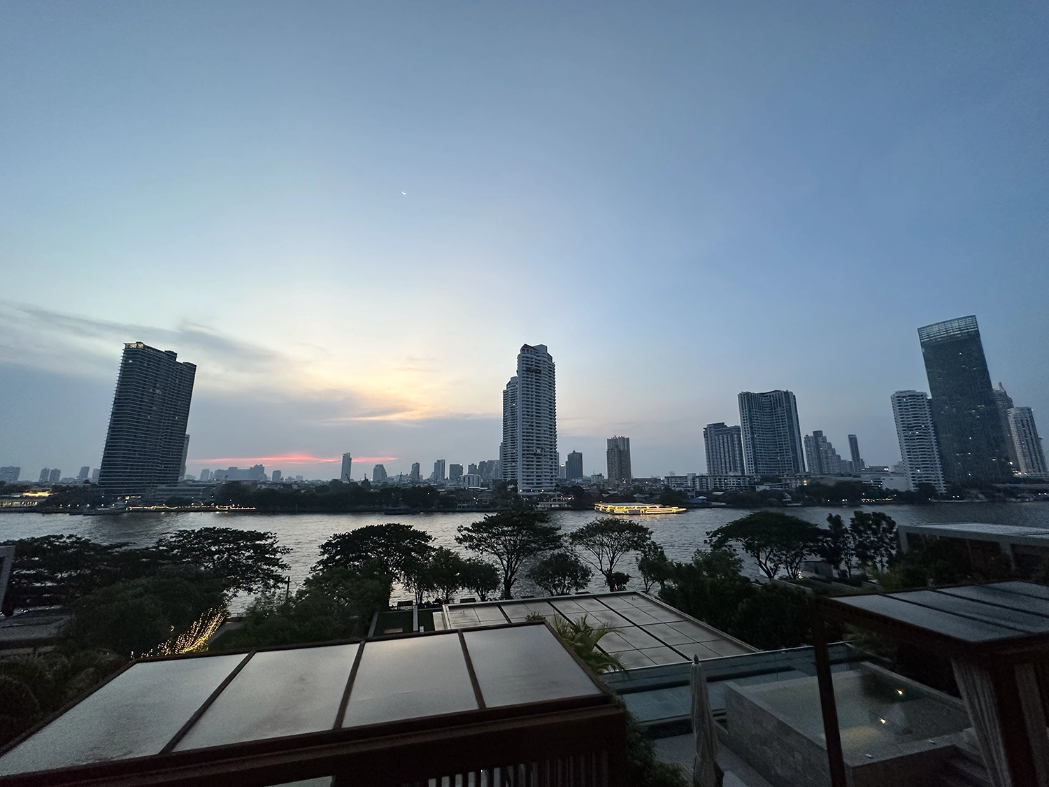 A Chao Phraya River view from Capella Bangkok