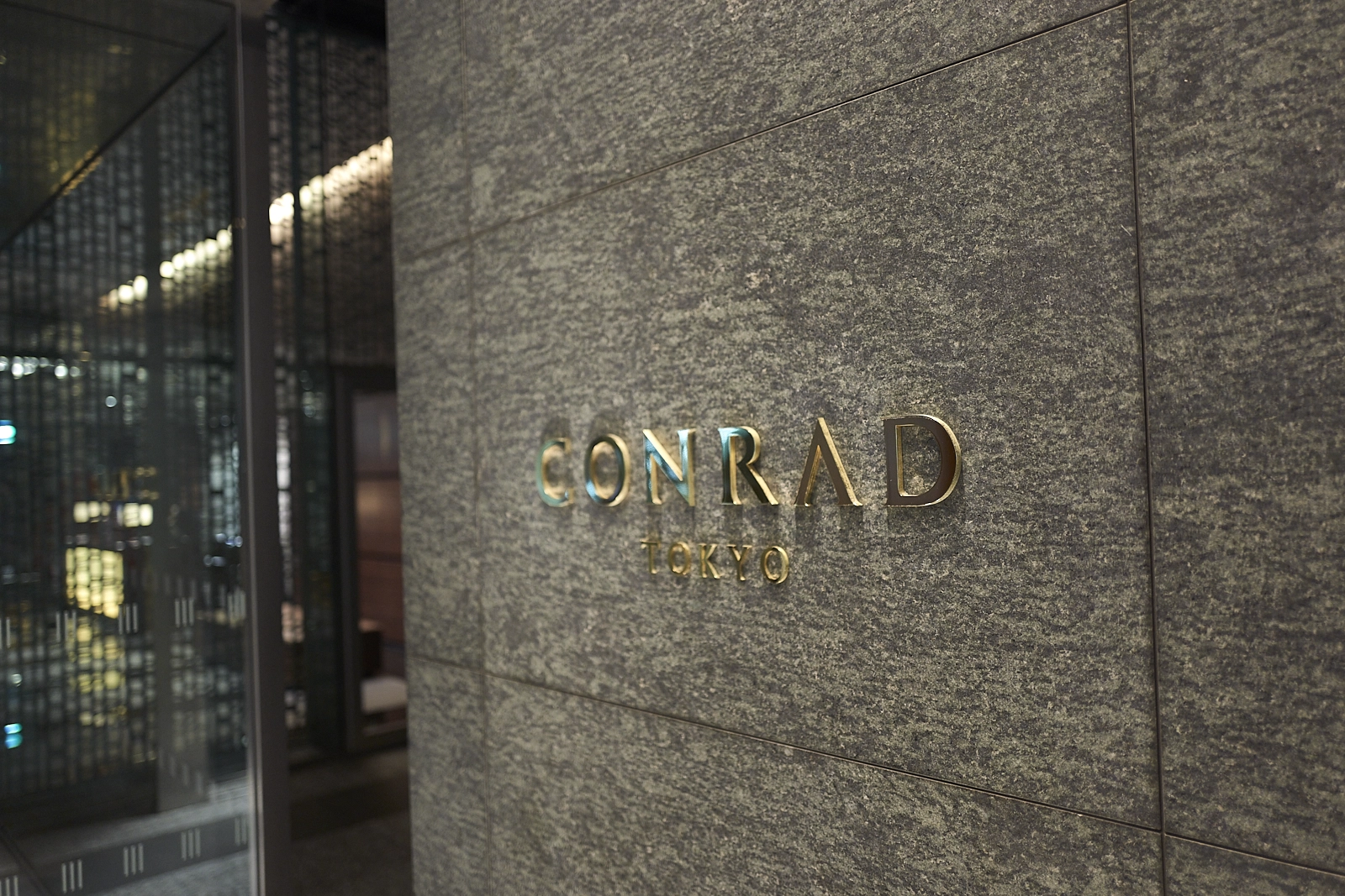 A front sign of Conrad Tokyo