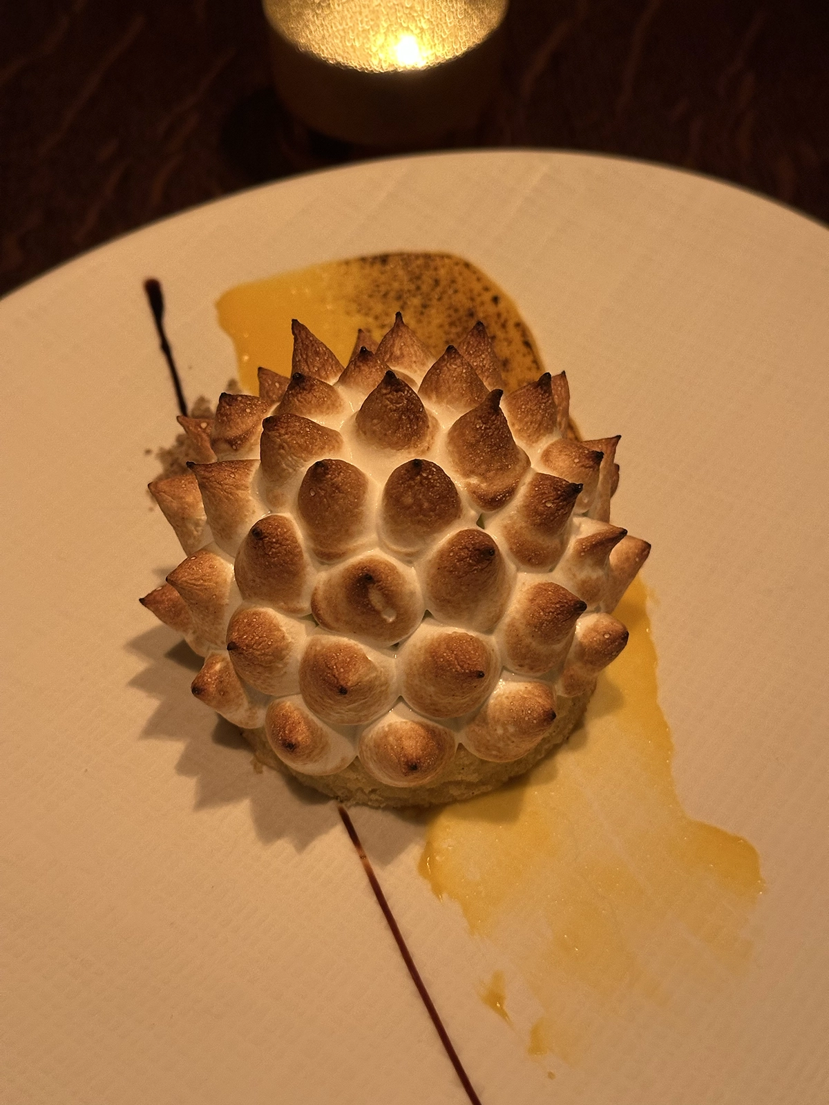 Baked Alaska, signature dessert of CUT by Wolfgang Puck