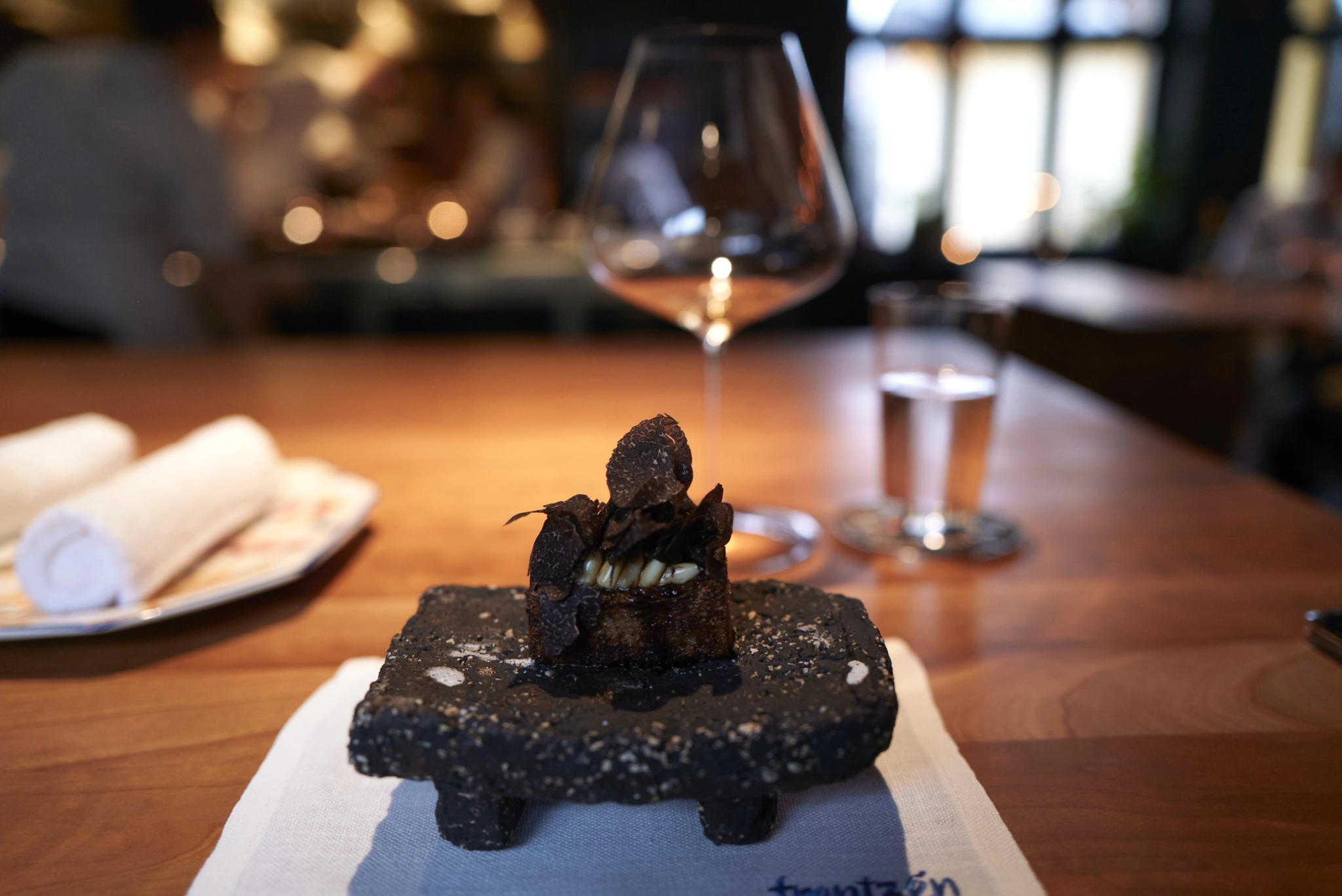 A signature menu of Frantzen, truffle french toast