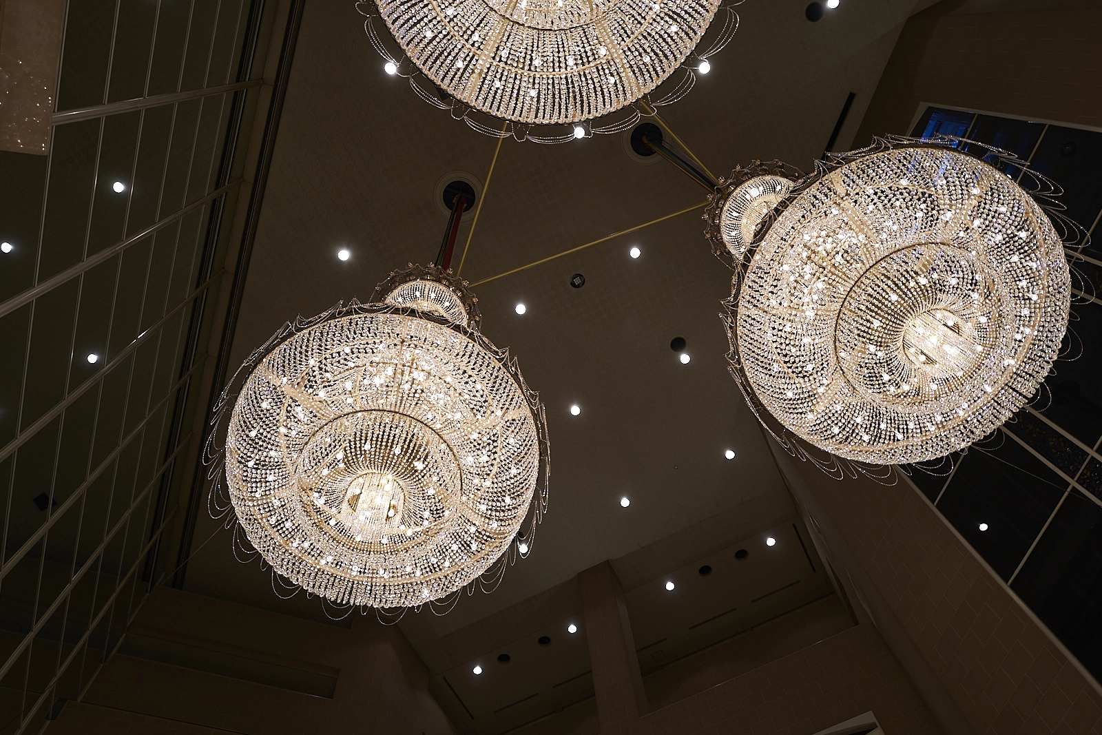 Chandelier in the lobby area of Hyatt Regency Tokyo, Japan