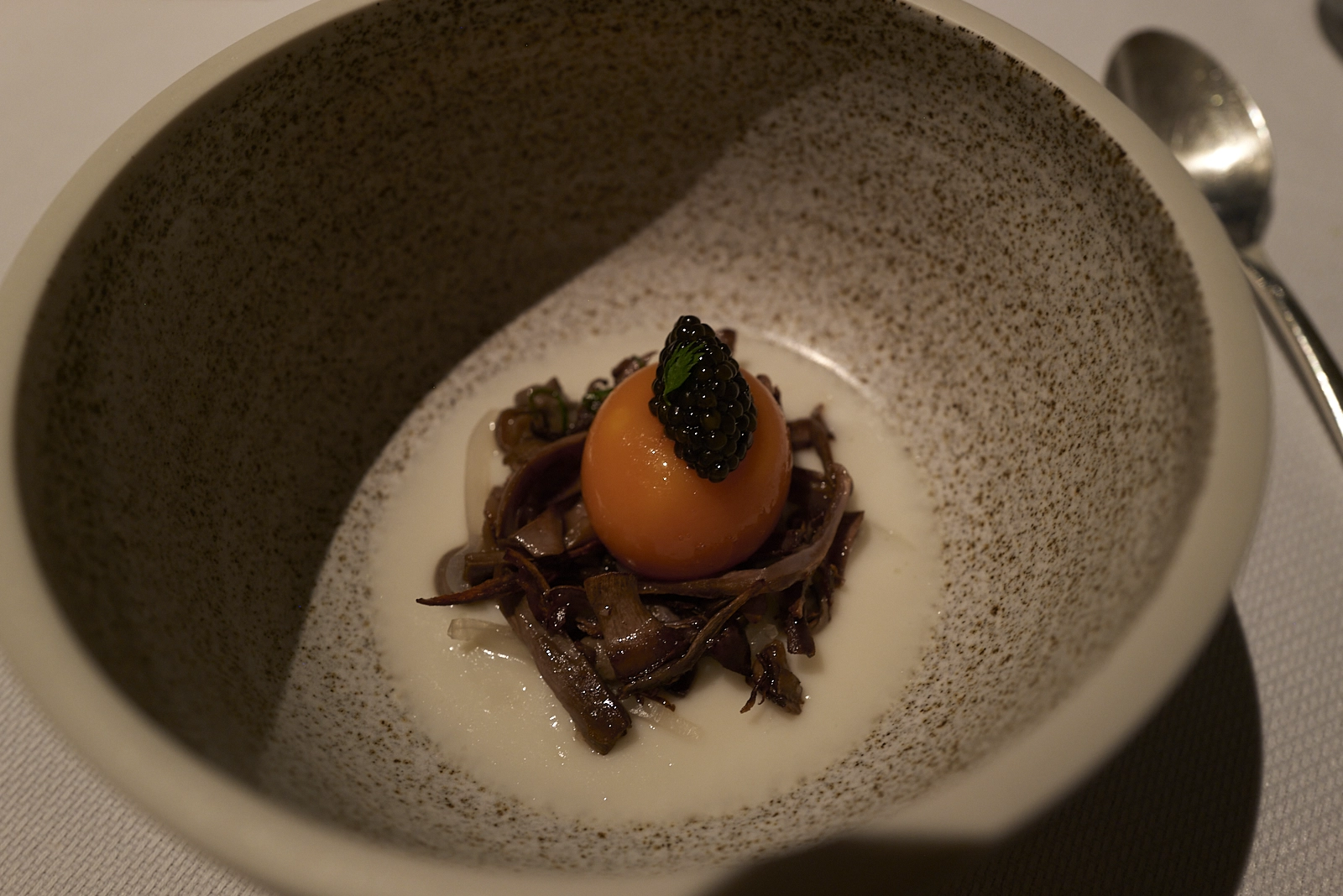 A signature egg dish of Jaan by Kirk Westaway