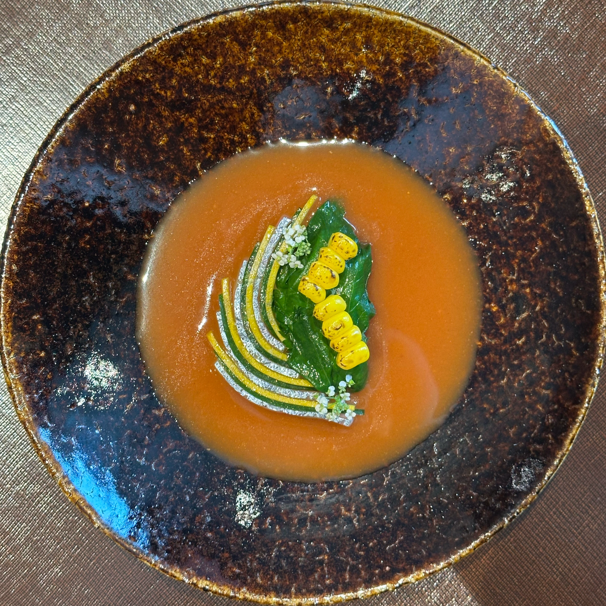Mulhoe of JUEUN, Seoul, South Korea. Mulhoe is a ceviche-like tranditional Korean dish.