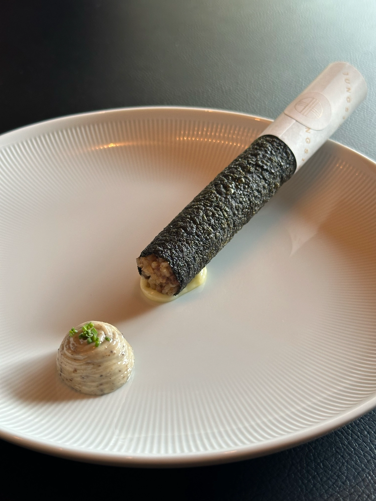 Delicious Kimbap, renowned signature dish of Jungsik, Seoul, South Korea.