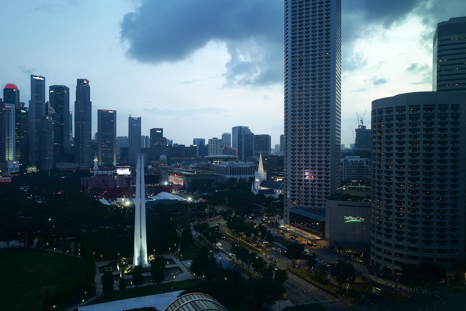 A view from a room of JW Marriott Hotel Singapore South Beach