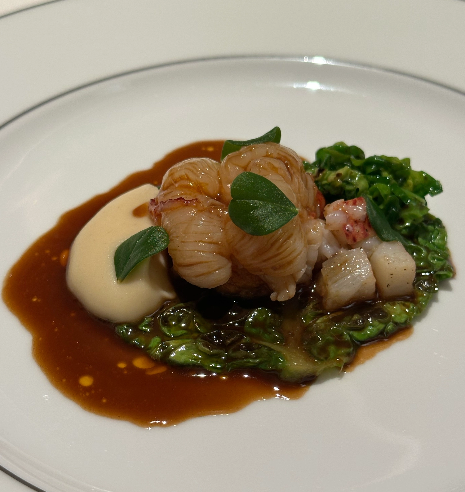 A lobster dish of KANG MINCHUL Restaurant, Seoul, South Korea.