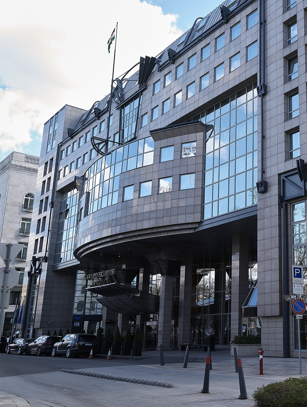 Exterior of the Kempinski Hotel Corvinus Budapest, Hungary