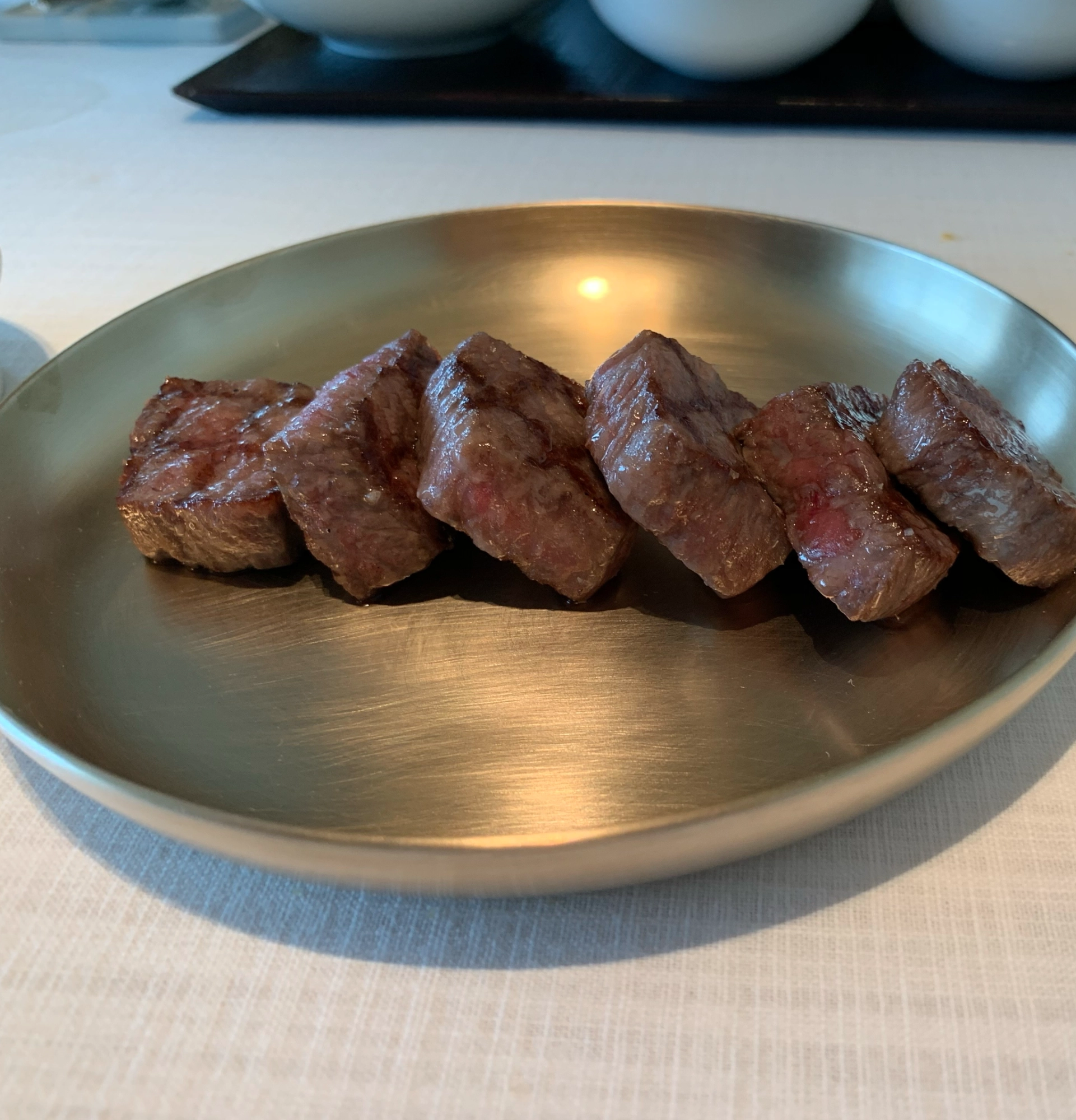 A Korean style salted sirloin steak, LaYeon, Seoul, South Korea.