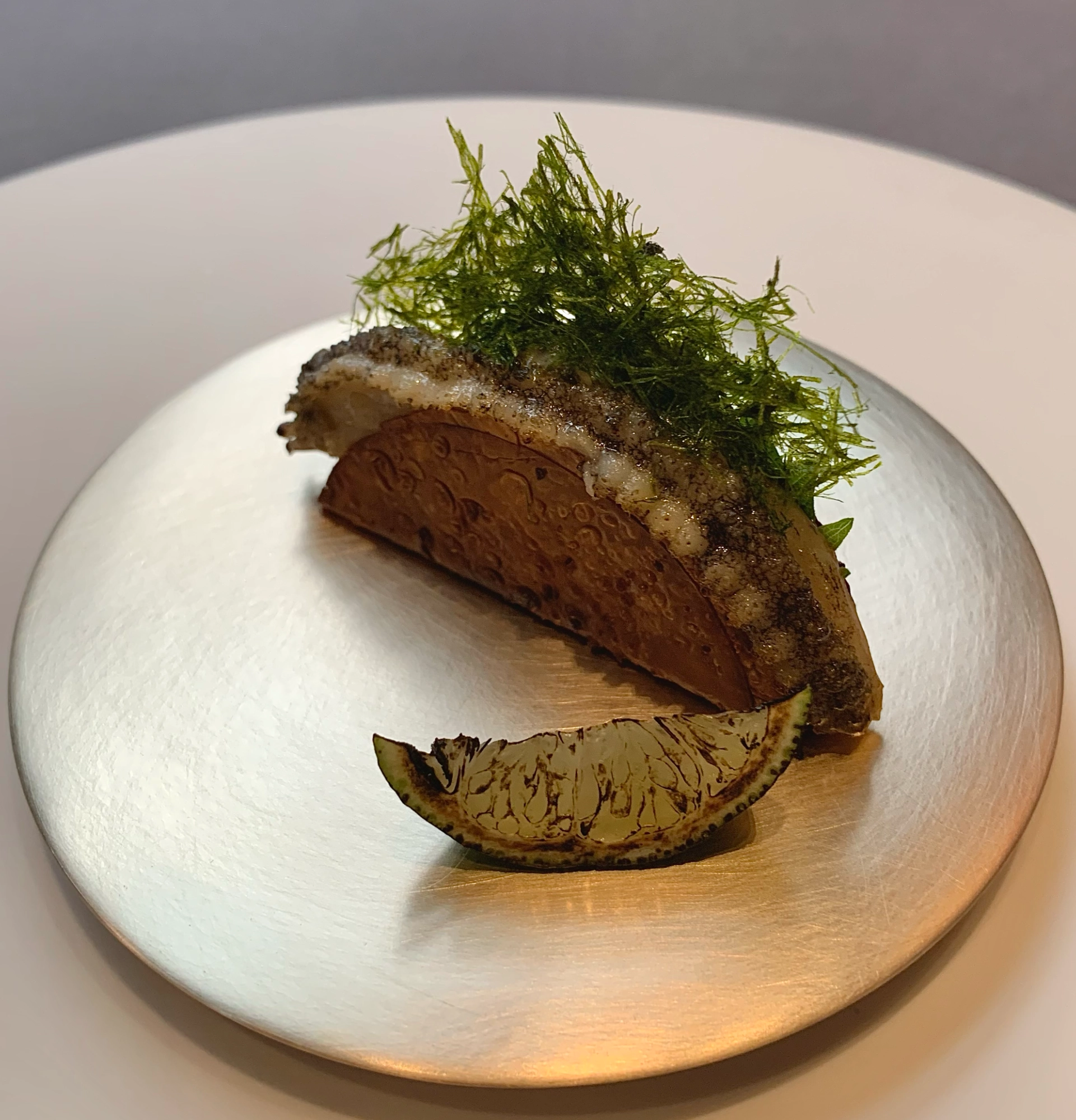 Abalone taco -A signature dish of Mosu, Seoul, South Korea-