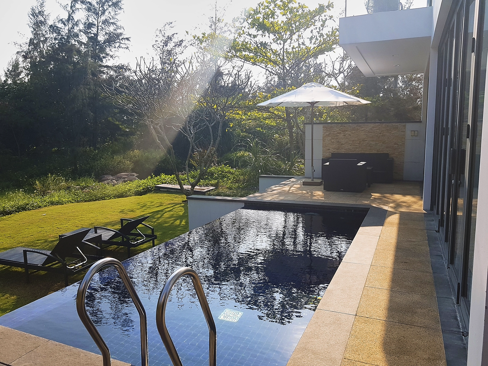 A view from a pool villa at Ocean Villas Da Nang, Vietnam