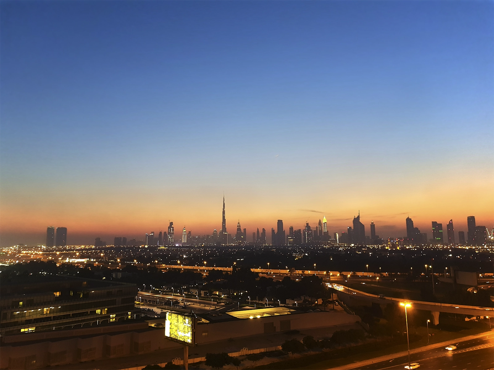 A view of downtown skyline from Raffles Dubai