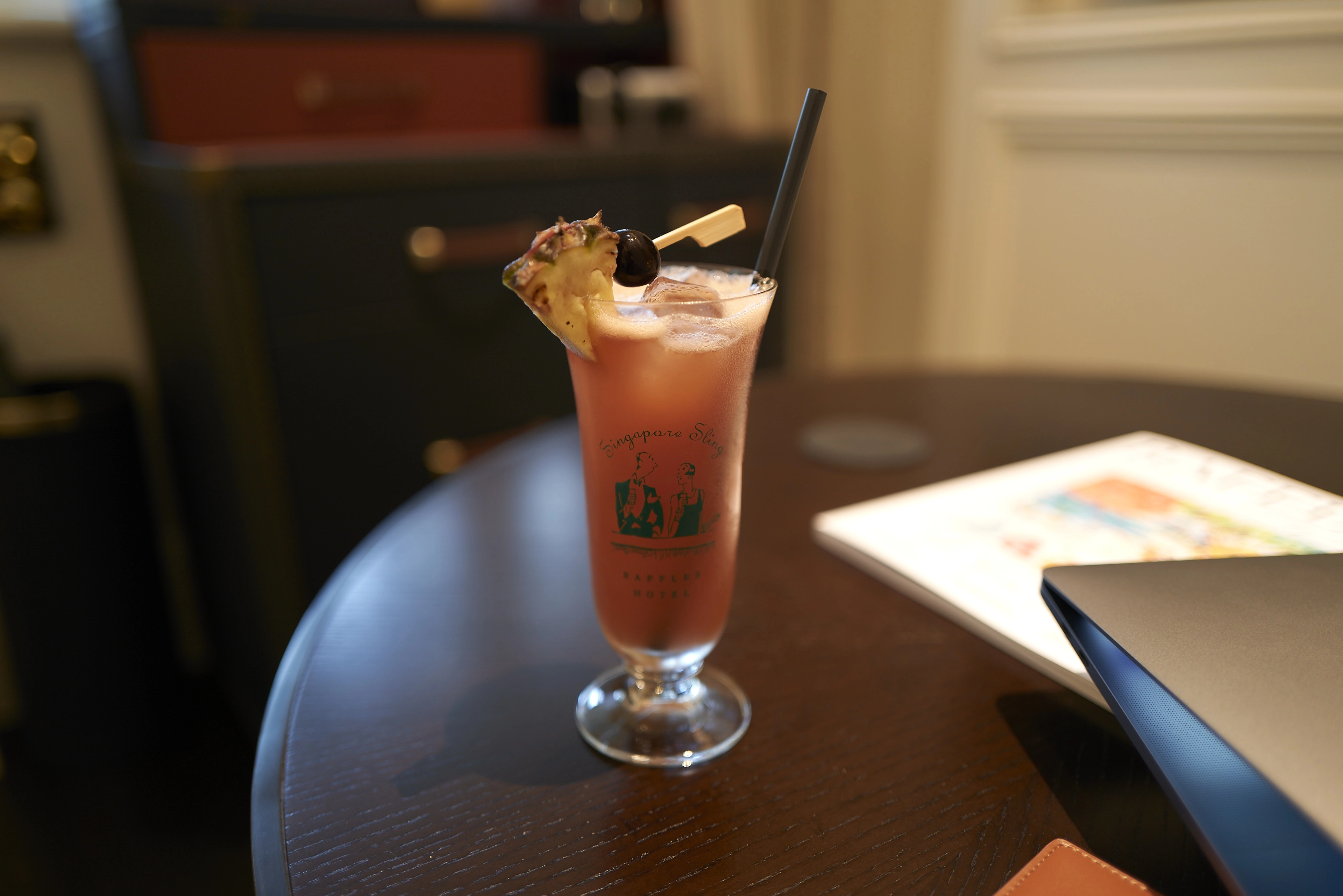 Singapore Sling, a cocktail invented by Raffles Singapore