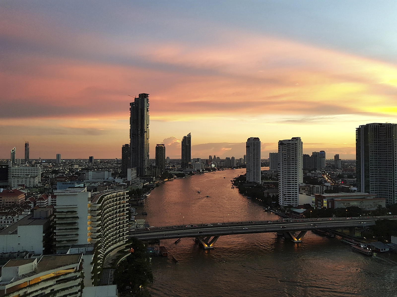 A view from Shangri-la Bangkok, Thailand