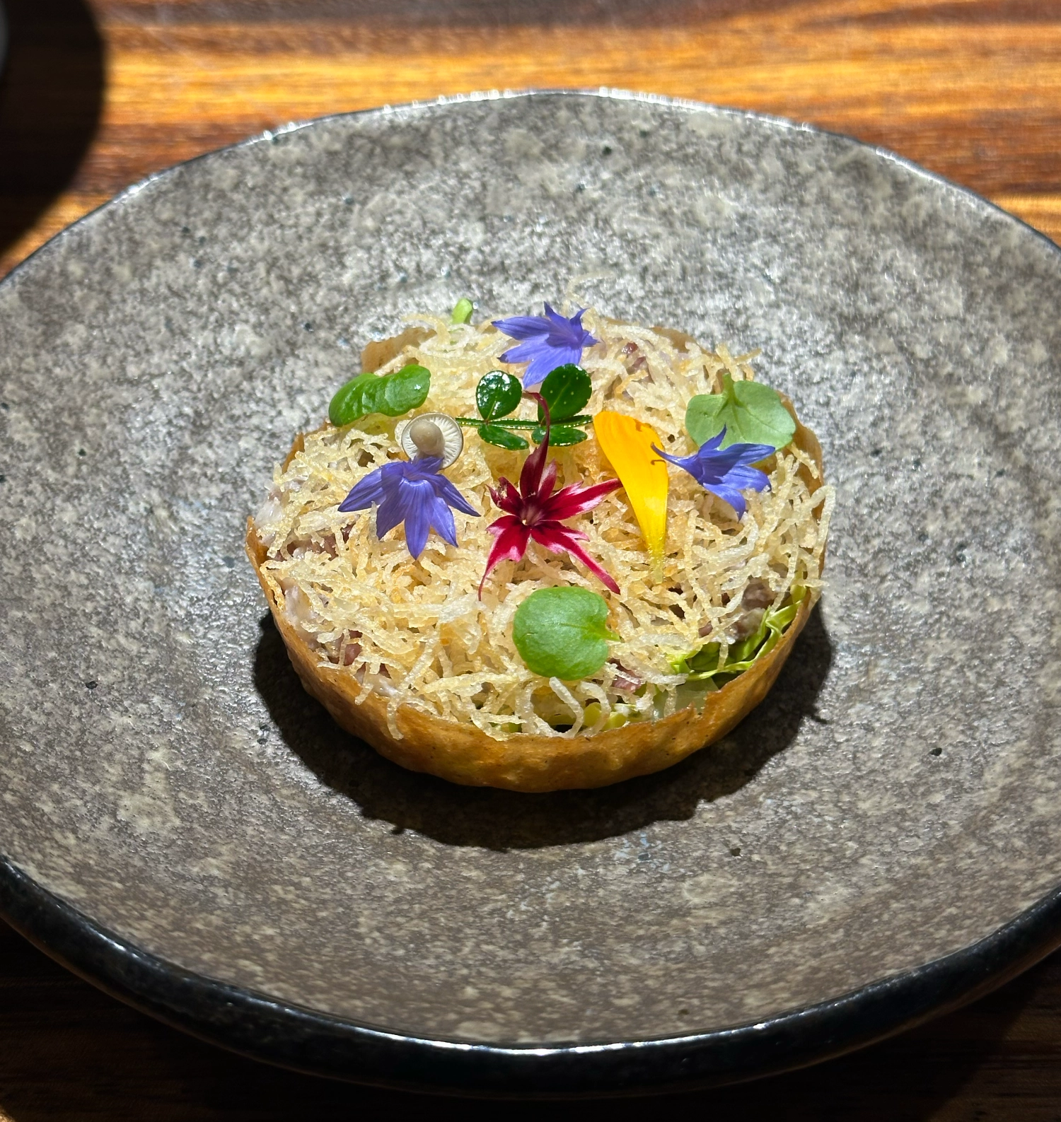 A beef tartar with eel sauce, Sonnet, Seoul, South Korea.