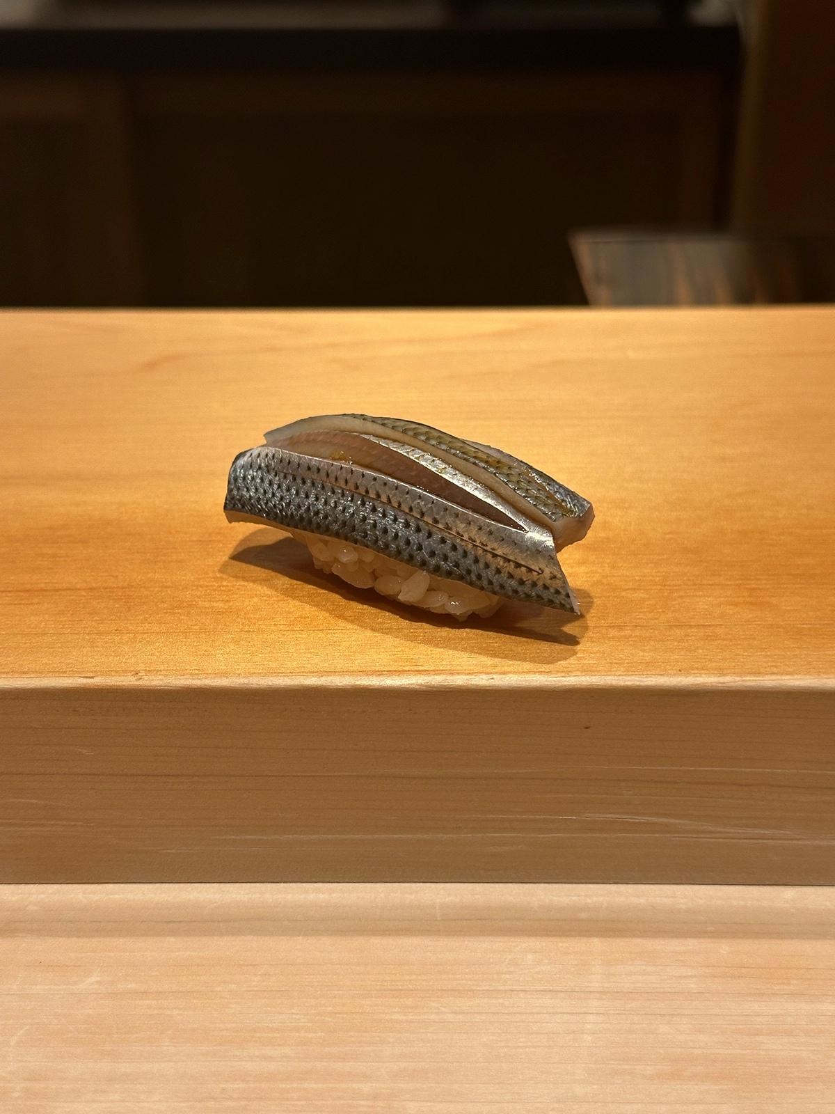 A piece of nigiri sushi, Sushi Hashimoto