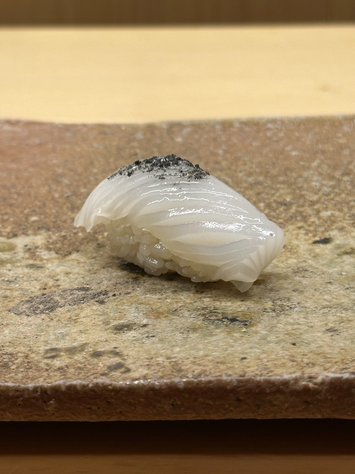 Aori ika nigiri sushi of Sushiya Shota
