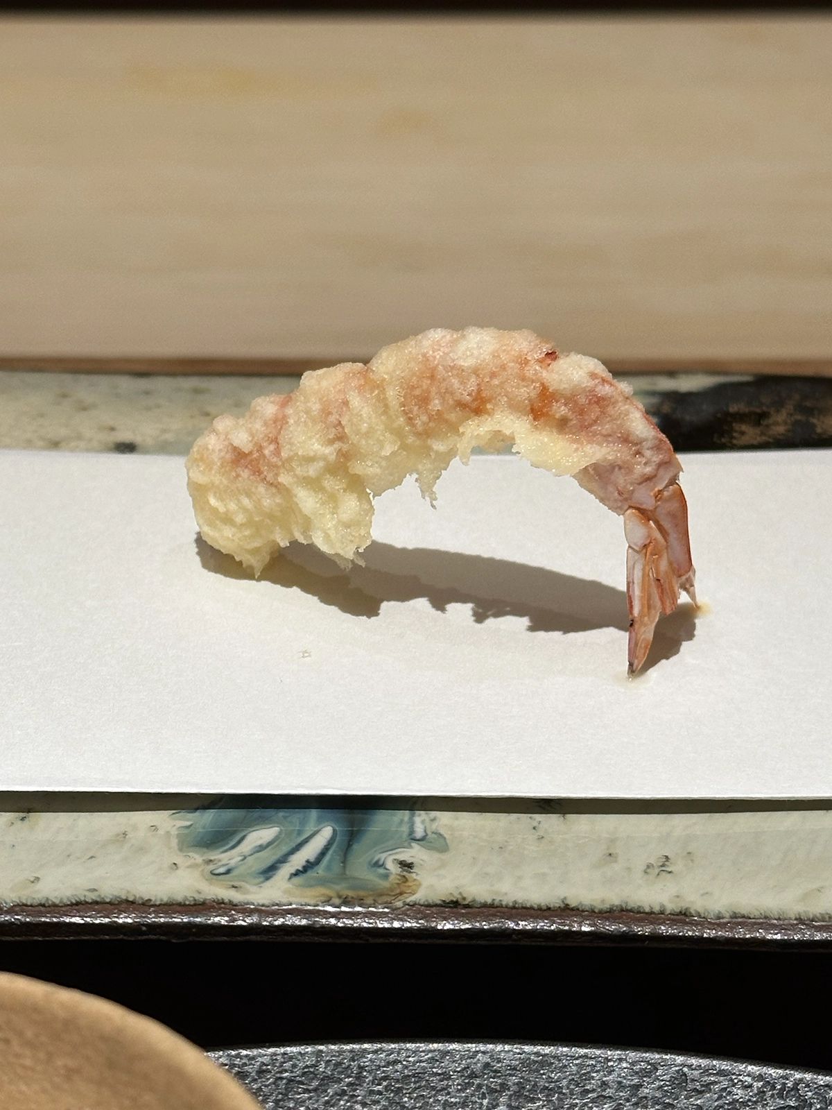 An Ebi-tempura of Tempura Motoyoshi