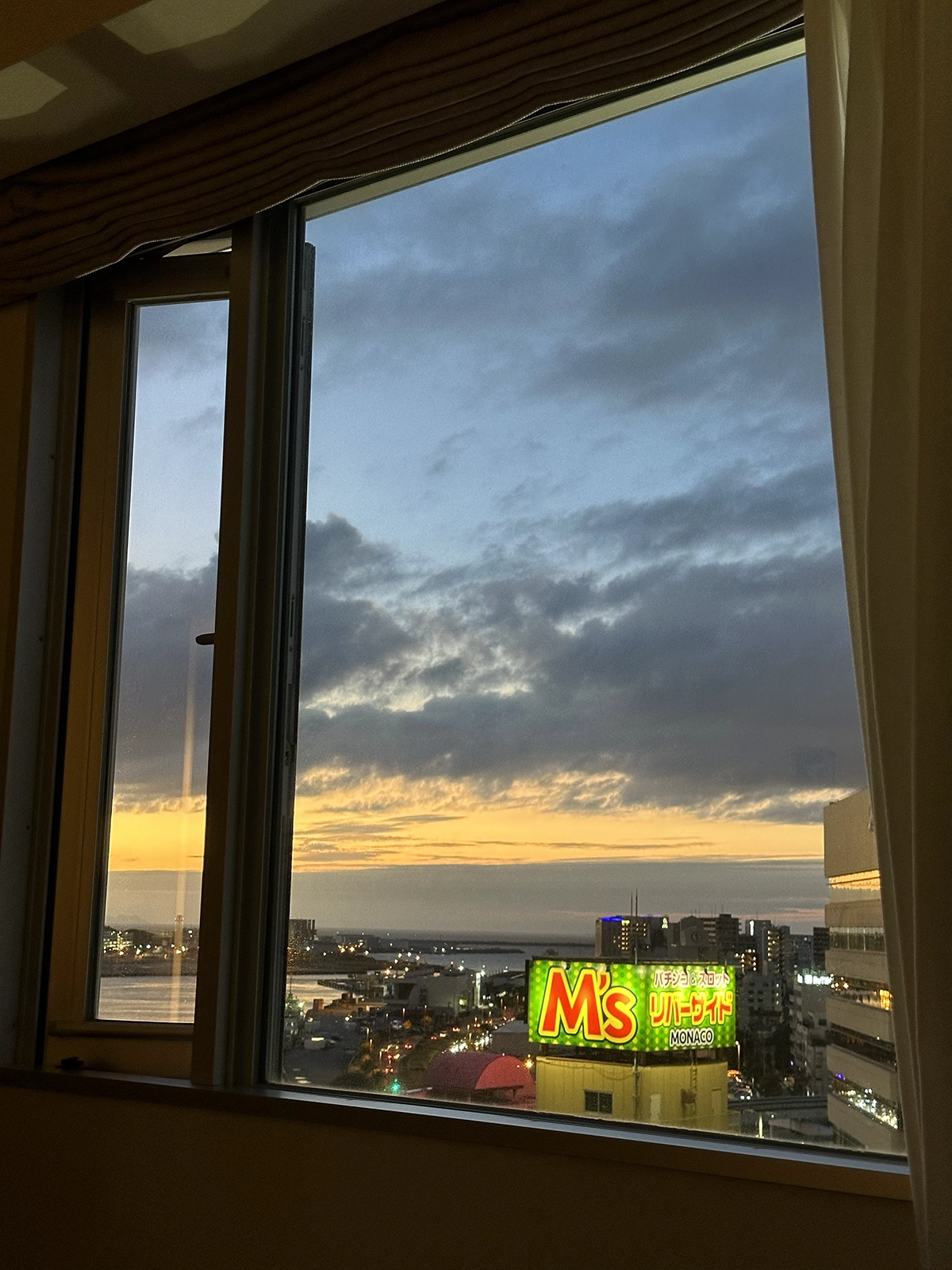 A evening view from Tokyu Stay Okinawa Naha